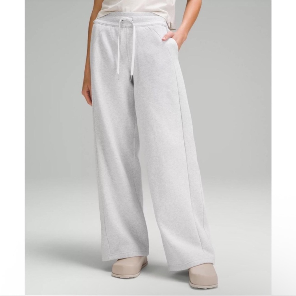 lululemon athletica Wide Leg Sweatpants in Light Gray